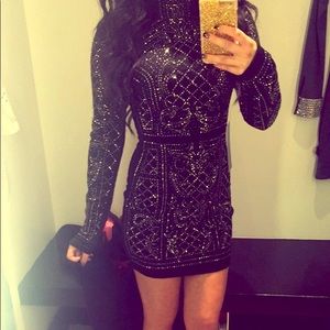 Black Bebe holiday dress